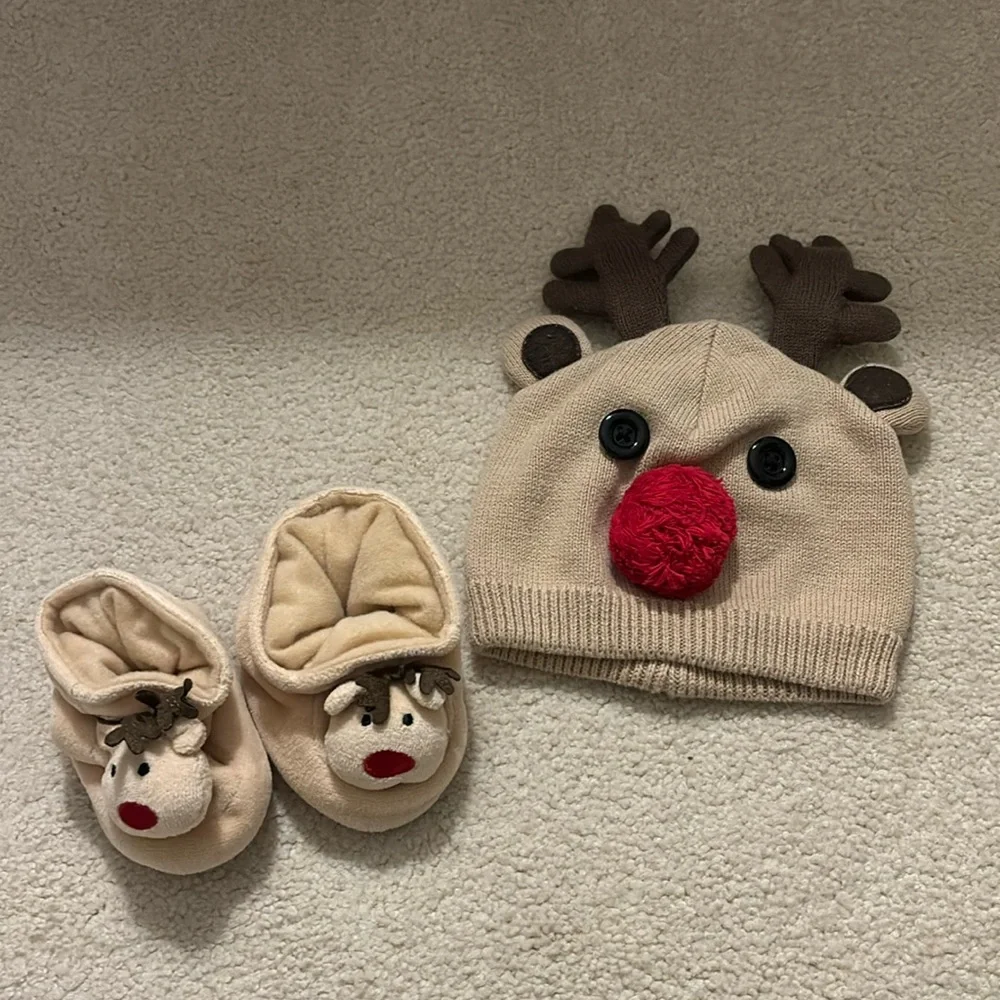 Reindeer hat, and slippers koala kids 3 to 6 months - Picture 1 of 8